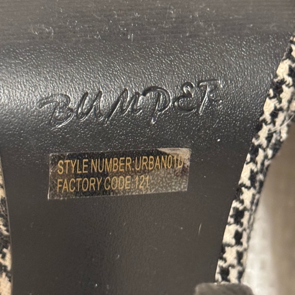 Bumper Sz 8 Houndstooth Pattern Heels GUC 😊😊 - Picture 6 of 7